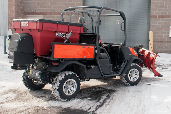 Boss Snowplow | Ice Control Equipment | UTV V-Box Spreaders for sale at Rippeon Equipment Co., Maryland