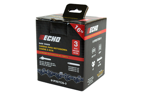 Echo | 3-Pack Chains | Model 16" – 3 Pack Chain - 91PX57CQ-3 for sale at Rippeon Equipment Co., Maryland