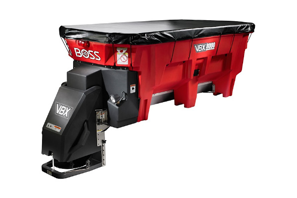 Boss Snowplow | VBX Spreaders | Model VBX8000 Pintle Chain Spreader for sale at Rippeon Equipment Co., Maryland