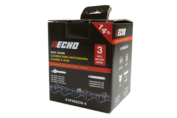 Echo | 3-Pack Chains | Model 14" – 3 Pack Chain- 91PX52CQ-3 for sale at Rippeon Equipment Co., Maryland