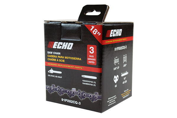 Echo | 3-Pack Chains | Model 18" – 3 Pack Chain - 91PX62CQ-3 for sale at Rippeon Equipment Co., Maryland
